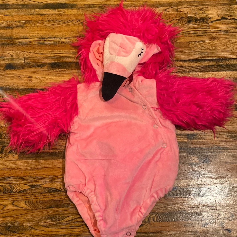 This bright Baby Flamingo Costume is sure to delight on Halloween night!